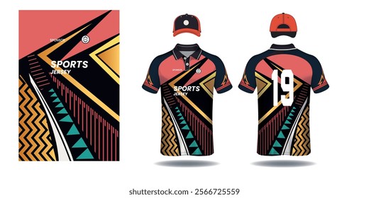 All sports player jersey design with an elegant edgy and wild look. Sports gear template mockup perfect fit for all sports. The designs that go on casual wear, shirts, fashions apparels, and all kind