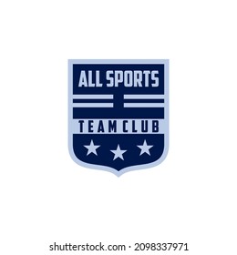 All Sports Team Badge Logo Template Vector