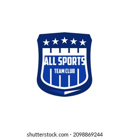 All Sports Team Badge Logo Template Vector