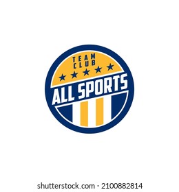 All Sports Team Badge Logo Template Vector