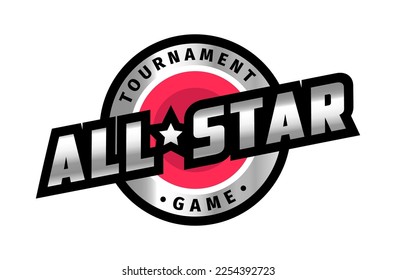 All star game logo, emblem.