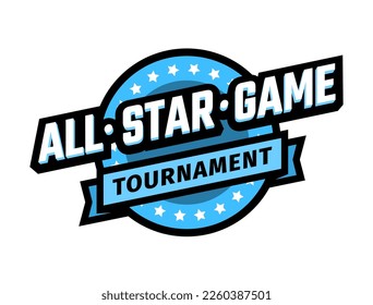 All star game logo, emblem.