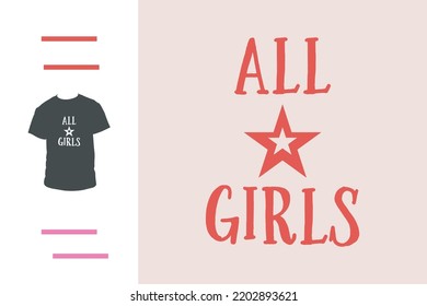 All star girls t shirt design