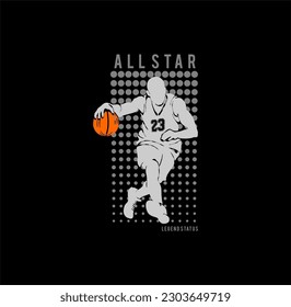All Star Legend Status graphic t-shirt design, print, vector illustration.