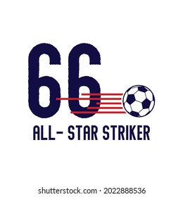 all- star striker ,baby shower card, invitation greeting birthday card, T-shirt graphics for kids vector illustration