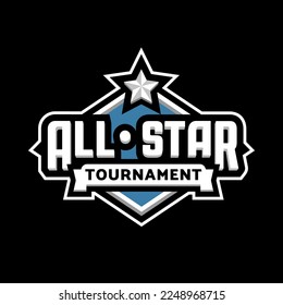 All stars game logo, emblem on a dark background.