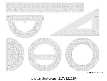 all stationery rulers for office works the long ruler triangle, half circle ruler , full circle rulers