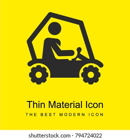 All terrain bright yellow material minimal icon or logo design