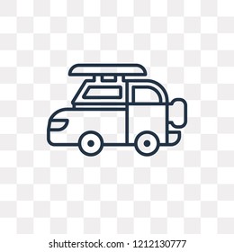 All terrain vector outline icon isolated on transparent background, high quality linear All terrain transparency concept can be used web and mobile