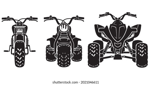 All Terrain Vehicle or ATV Variation, Front View Set