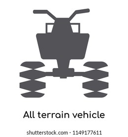 All terrain vehicle icon vector isolated on white background for your web and mobile app design, All terrain vehicle logo concept