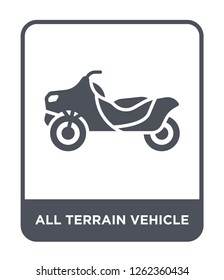 all terrain vehicle icon vector on white background, all terrain vehicle trendy filled icons from Transportation collection, all terrain vehicle simple element illustration