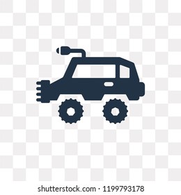 All terrain vehicle vector icon isolated on transparent background, All terrain vehicle transparency concept can be used web and mobile