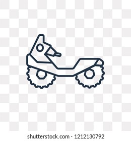 All terrain vehicle vector outline icon isolated on transparent background, high quality linear All terrain vehicle transparency concept can be used web and mobile