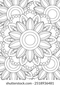 All these designs are hand-drawn and unique 
Flower Beautiful black and white illustration for adult coloring book,
This is a printable Beautiful Zentangle Coloring page for KDP Interior, POD products