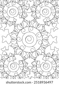 All these designs are hand-drawn and unique 
Flower Beautiful black and white illustration for adult coloring book,
This is a printable Beautiful Zentangle Coloring page for KDP Interior, POD products