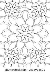 All these designs are hand-drawn and unique 
Flower Beautiful black and white illustration for adult coloring book,
This is a printable Beautiful Zentangle Coloring page for KDP Interior, POD products