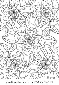 All these designs are hand-drawn and unique 
Flower Beautiful black and white illustration for adult coloring book,
This is a printable Beautiful Zentangle Coloring page for KDP Interior, POD products