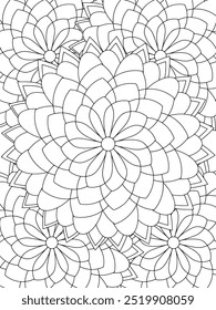 All these designs are hand-drawn and unique 
Flower Beautiful black and white illustration for adult coloring book,
This is a printable Beautiful Zentangle Coloring page for KDP Interior, POD products