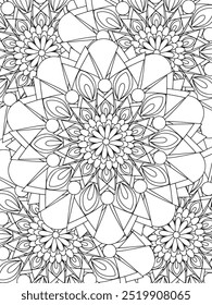 Todos esses designs são desenhados à mão e exclusivos 
Flor Linda ilustração em preto e branco para livro de coloração adulto,
Esta é uma página de coloração bonito Zentangle para KDP Interior, POD produtos