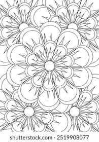 All these designs are hand-drawn and unique 
Flower Beautiful black and white illustration for adult coloring book,
This is a printable Beautiful Zentangle Coloring page for KDP Interior, POD products