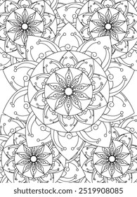 All these designs are hand-drawn and unique 
Flower Beautiful black and white illustration for adult coloring book,
This is a printable Beautiful Zentangle Coloring page for KDP Interior, POD products