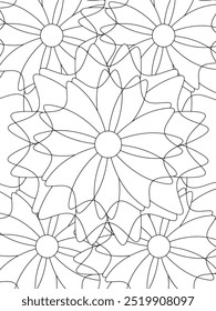 All these designs are hand-drawn and unique 
Flower Beautiful black and white illustration for adult coloring book,
This is a printable Beautiful Zentangle Coloring page for KDP Interior, POD products