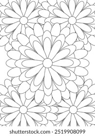 All these designs are hand-drawn and unique 
Flower Beautiful black and white illustration for adult coloring book,
This is a printable Beautiful Zentangle Coloring page for KDP Interior, POD products