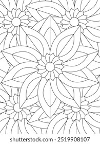 All these designs are hand-drawn and unique 
Flower Beautiful black and white illustration for adult coloring book,
This is a printable Beautiful Zentangle Coloring page for KDP Interior, POD products