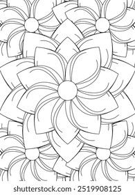 All these designs are hand-drawn and unique 
Flower Beautiful black and white illustration for adult coloring book,
This is a printable Beautiful Zentangle Coloring page for KDP Interior, POD products