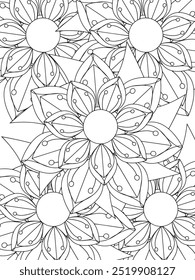 All these designs are hand-drawn and unique 
Flower Beautiful black and white illustration for adult coloring book,
This is a printable Beautiful Zentangle Coloring page for KDP Interior, POD products