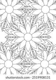 All these designs are hand-drawn and unique 
Flower Beautiful black and white illustration for adult coloring book,
This is a printable Beautiful Zentangle Coloring page for KDP Interior, POD products