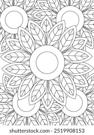 All these designs are hand-drawn and unique 
Flower Beautiful black and white illustration for adult coloring book,
This is a printable Beautiful Zentangle Coloring page for KDP Interior, POD products