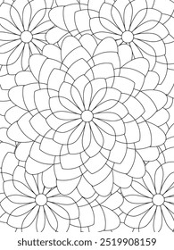 All these designs are hand-drawn and unique 
Flower Beautiful black and white illustration for adult coloring book,
This is a printable Beautiful Zentangle Coloring page for KDP Interior, POD products