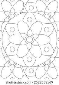 All these designs are hand-drawn and unique 
Flower Beautiful black and white illustration for adult coloring book,
This is a printable Beautiful Zentangle Coloring page for KDP Interior, POD products