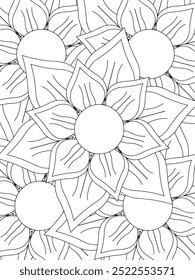 Todos estos diseños son hechos a mano y únicos 
Flor Hermosa ilustración en blanco y negro para el libro de colorear para adultos,
Esta es una página para colorear Zentangle hermosa para imprimir para KDP Interior, productos POD