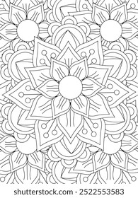 All these designs are hand-drawn and unique 
Flower Beautiful black and white illustration for adult coloring book,
This is a printable Beautiful Zentangle Coloring page for KDP Interior, POD products