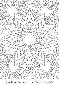 All these designs are hand-drawn and unique 
Flower Beautiful black and white illustration for adult coloring book,
This is a printable Beautiful Zentangle Coloring page for KDP Interior, POD products