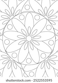 Todos estos diseños son hechos a mano y únicos 
Flor Hermosa ilustración en blanco y negro para el libro de colorear para adultos,
Esta es una página para colorear Zentangle hermosa para imprimir para KDP Interior, productos POD