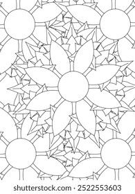 All these designs are hand-drawn and unique 
Flower Beautiful black and white illustration for adult coloring book,
This is a printable Beautiful Zentangle Coloring page for KDP Interior, POD products