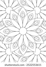 All these designs are hand-drawn and unique 
Flower Beautiful black and white illustration for adult coloring book,
This is a printable Beautiful Zentangle Coloring page for KDP Interior, POD products