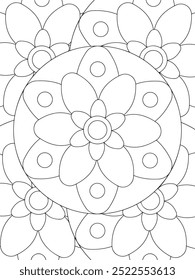 All these designs are hand-drawn and unique 
Flower Beautiful black and white illustration for adult coloring book,
This is a printable Beautiful Zentangle Coloring page for KDP Interior, POD products