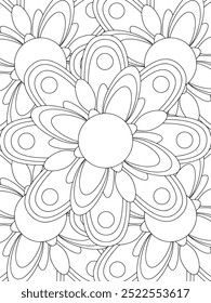 All these designs are hand-drawn and unique 
Flower Beautiful black and white illustration for adult coloring book,
This is a printable Beautiful Zentangle Coloring page for KDP Interior, POD products