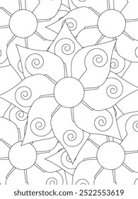 Todos estos diseños son hechos a mano y únicos 
Flor Hermosa ilustración en blanco y negro para el libro de colorear para adultos,
Esta es una página para colorear Zentangle hermosa para imprimir para KDP Interior, productos POD