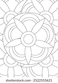 All these designs are hand-drawn and unique 
Flower Beautiful black and white illustration for adult coloring book,
This is a printable Beautiful Zentangle Coloring page for KDP Interior, POD products