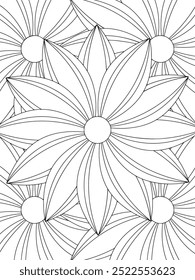 All these designs are hand-drawn and unique 
Flower Beautiful black and white illustration for adult coloring book,
This is a printable Beautiful Zentangle Coloring page for KDP Interior, POD products