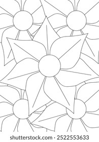 Todos estos diseños son hechos a mano y únicos 
Flor Hermosa ilustración en blanco y negro para el libro de colorear para adultos,
Esta es una página para colorear Zentangle hermosa para imprimir para KDP Interior, productos POD