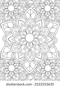 Alle diese Designs sind handgezeichnet und einzigartig 
Blume Schöne schwarz-weiße Illustration für Erwachsene Malbuch,
Dies ist eine druckbare schöne Zentangle Malvorlage für KDP Interior, POD Produkte