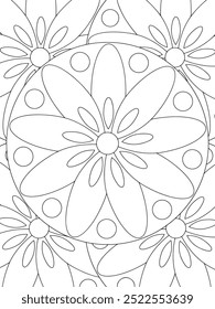 All these designs are hand-drawn and unique 
Flower Beautiful black and white illustration for adult coloring book,
This is a printable Beautiful Zentangle Coloring page for KDP Interior, POD products