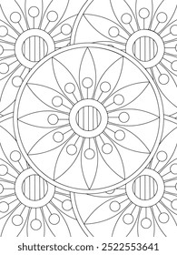 All these designs are hand-drawn and unique 
Flower Beautiful black and white illustration for adult coloring book,
This is a printable Beautiful Zentangle Coloring page for KDP Interior, POD products